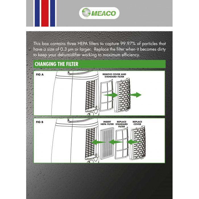 Meaco 20L Low Energy HEPA Filter Pack Free shipping